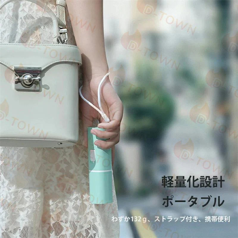 携帯扇風機 手持ち/卓上両用 ハンディファン ミニ扇風機 扇風機 小型強風 軽量 静音設計 USB充電式 バッテリー内蔵 携帯便利 熱中症対策 w404B(ピンク)