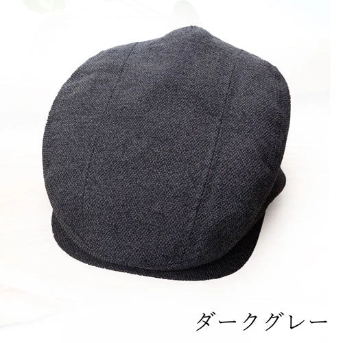 【ダークグレー】スタイリッシュハンチング ハンチング 帽子 メンズ 男性 秋冬 防寒 寒さ対策 暖かい