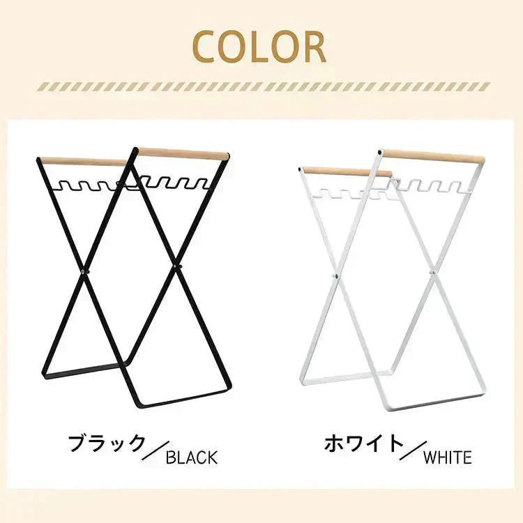 ゴミ袋スタンド 「ブラック」 ごみ箱 ゴミ袋 ダストボックス スタンド レジ袋スタンド 折りたたみ式 ゴミ袋ホルダー 分別 レジ袋掛け キッチン おしゃれ X型 角型