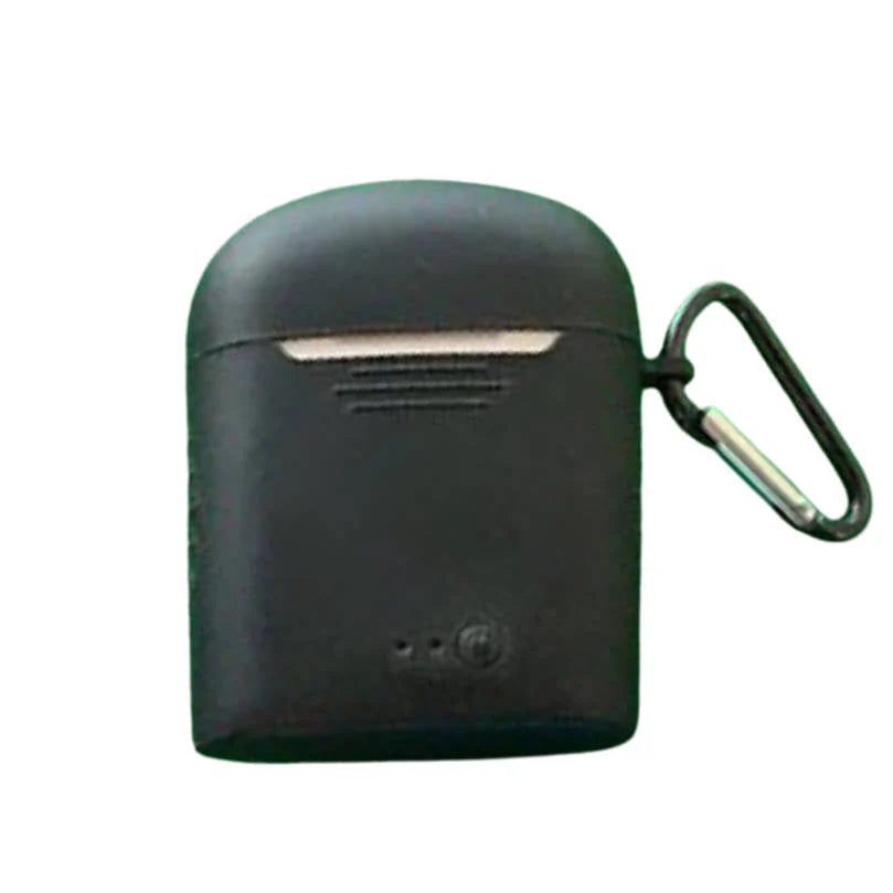 tws i7 パープル シリコンケース ワイヤレスイヤホン用シリコンカバー 5色バリエーション フック付き