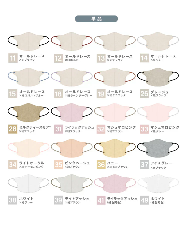 【Lサイズ】【3Dマスク】【200枚セット】ジュエルフラップマスク お買い得　訳あり品　数量限定　カラーマスク 　ランダムセット WEIMALL