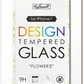 Kazall プリント柄付き　保護ガラスフィルム　 for iPhone　8/7　(FLOWER フラワー) 　保護フィルム　アイフォン