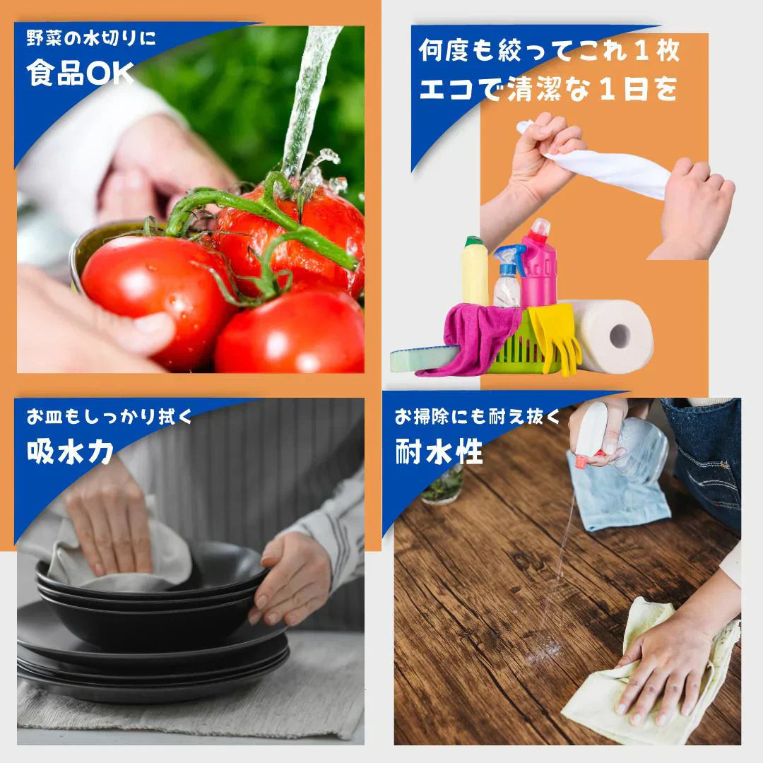 フルールドゥ　繰り返し使えるペーパータオル　厚手　［ ケース販売 /80カット　12パック入り ］　送料無料