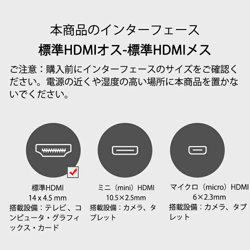 90° 角度変換アダプタ HDMI端子対応 2個セット L字型 左右各1個入 オス⇔メス 1080P対応 ケーブル整理用