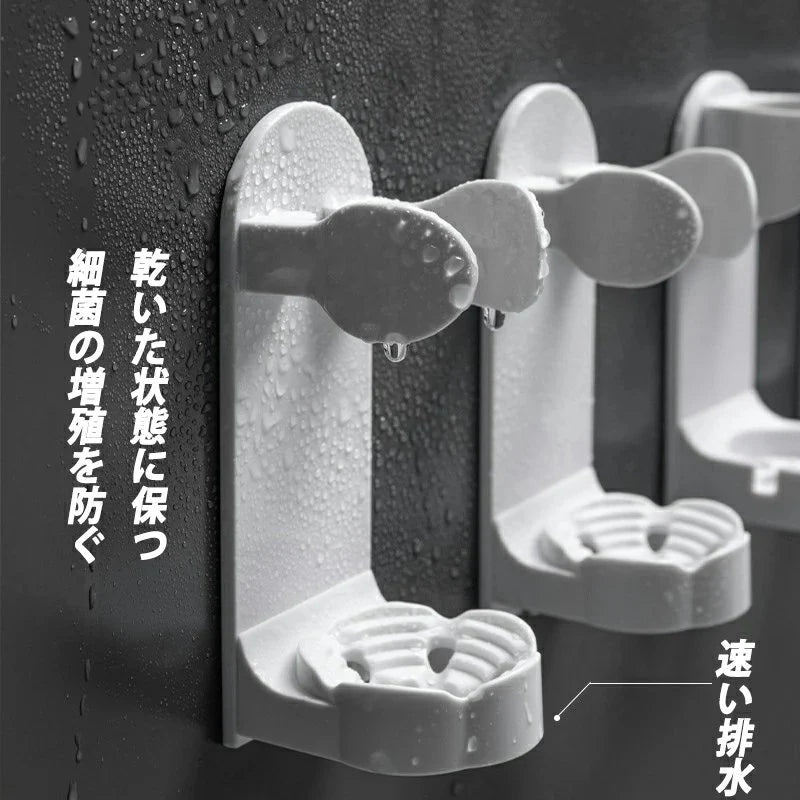 歯ブラシホルダー ステンレス 歯ブラシスタンド　粘着　壁掛け 電気歯ブラシ ハミガキ シェーバー ホルダー 　ステンレス 電気歯ブラシ カップホルダー(２個セット) w149B(階段ベース)