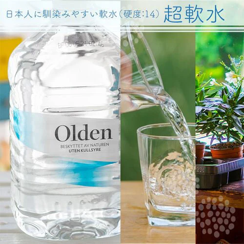 北欧ノルウェーの天然水オルデン 5000ml×4本 / ミネラルウォーター Olden 鉱泉水 軟水 送料無料