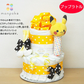 ピカチュウおむつケーキ【Ｓサイズ/プップラトル】選べるもこもこぬいぐるみ、ププットラトル/出産祝い/ポケモン