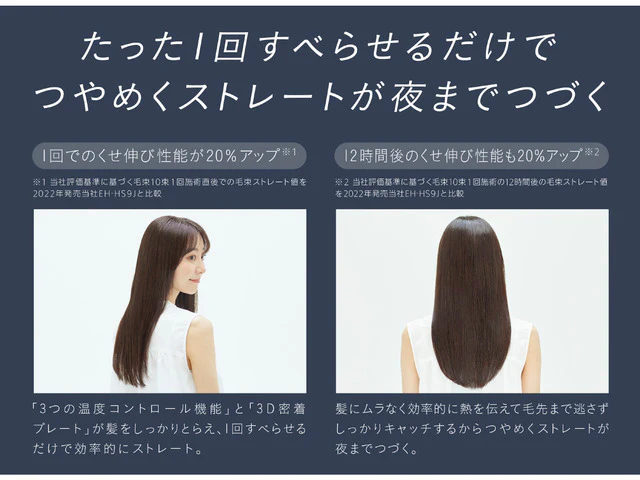 パナソニック 【EH-HS0J-K】 ストレート ヘアアイロン ナノケア 家電 Panasonic