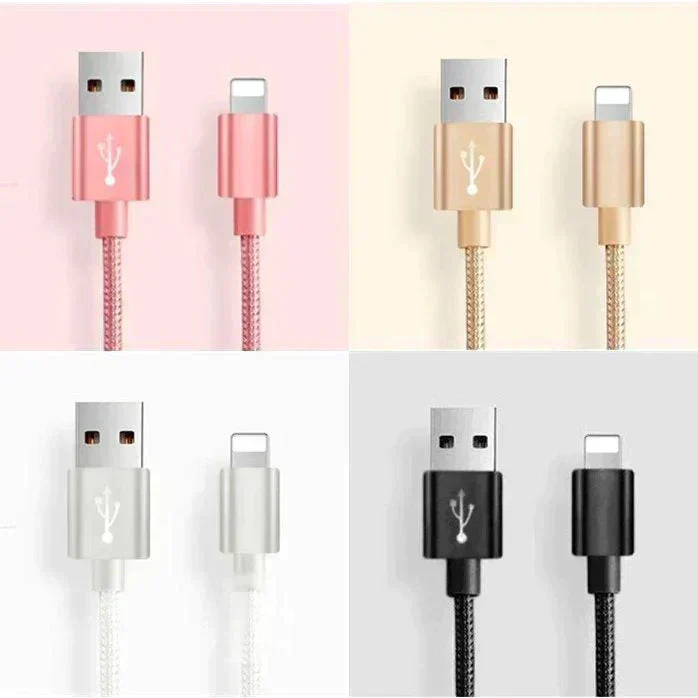 【1m 6本  シルバー 送料無料】iPhone充電ケーブル ライトニングケーブル 1m 6本 lightning  急速充電ケーブル データ転送ケーブル USBケーブル iPad用 iPhone用 安心 スマホ合金ケーブル
