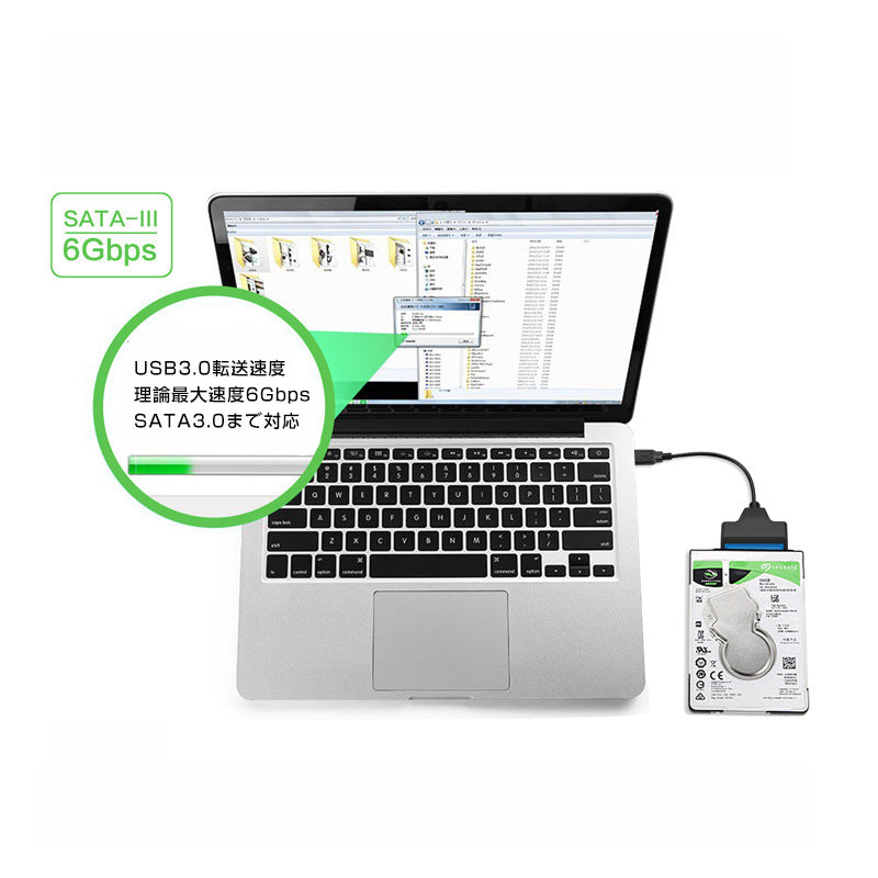 SATA USB 変換ケーブル ハードディスクリーダー 外付けhdd usb 2.5 3.5インチSSD HDD sata USB変換アダプター データ取り出しSATA3 USB 3.0 UASP対応