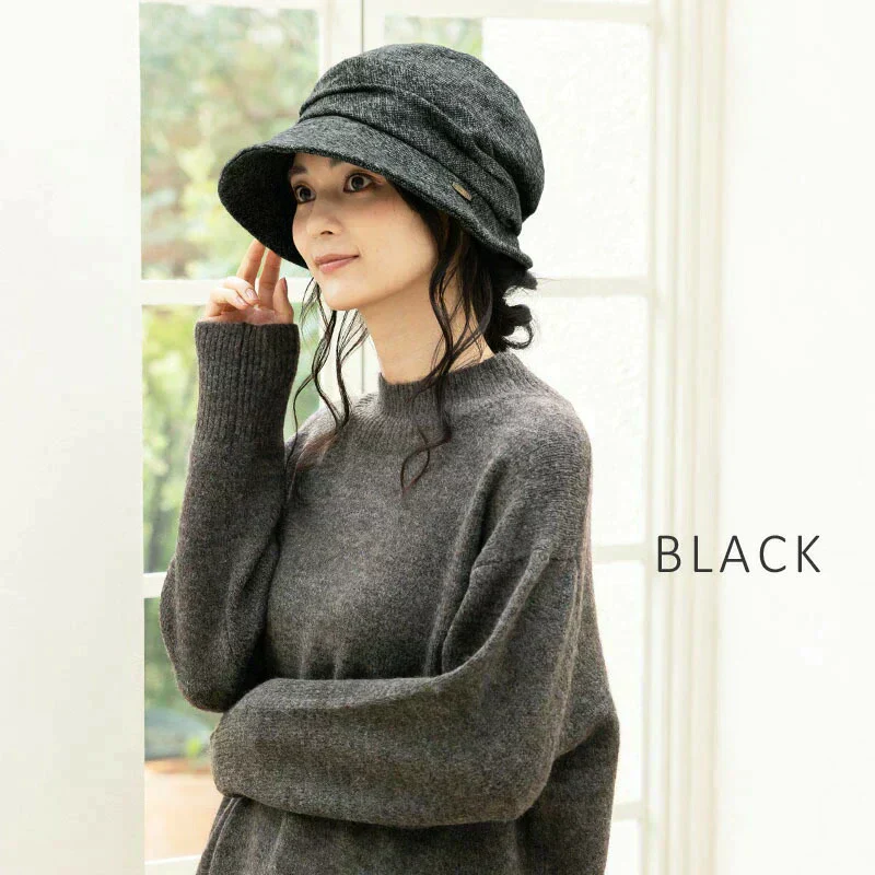【フリー56-58cm-ブラック】【商品名：ミラクルキャスダウンHAT】