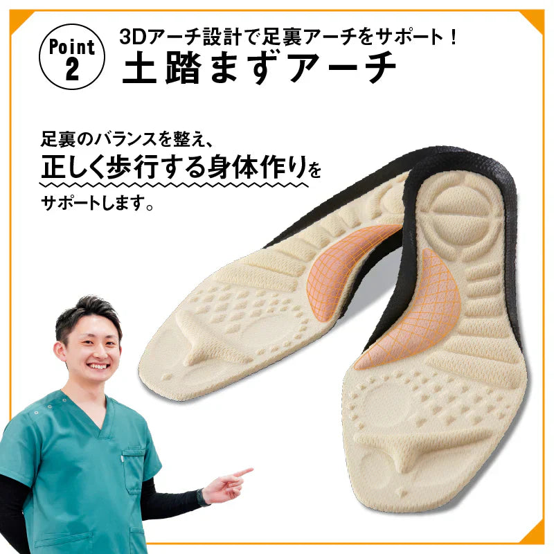 腰らくインソール【 シューフィッター × 整体師が共同開発！腰痛対策特化型インソール 中敷き 衝撃吸収 O脚 内側傾斜 腰痛改善 骨盤 立ち仕事 疲れにくい】中敷き 腰痛 骨盤 姿勢 衝撃吸収 腰らくインソール 骨格補正 衝撃吸収 アーチ アーチサポート 高反発 ハニカムゲル 姿勢矯正