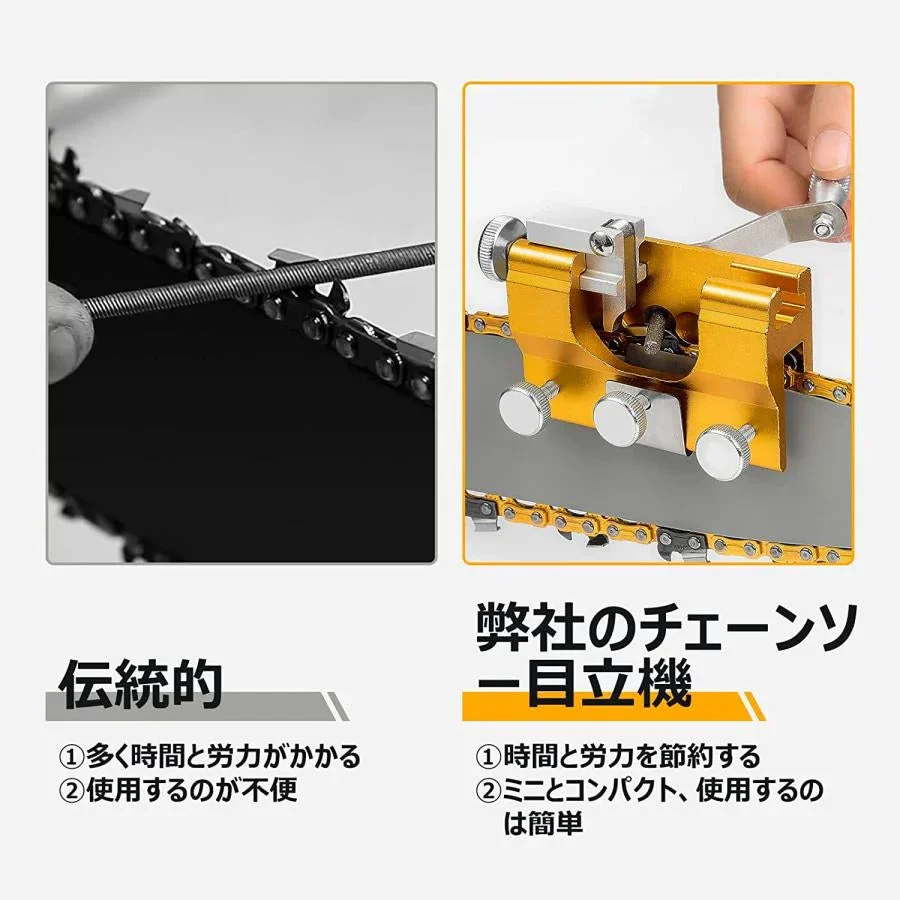 チェーンソー目立て機 目立て機 刃研ぎ チェーン刃の目立て 鋸の目立て チェーンメンテナンス チェーンソーシャープナー ハンドチェーングラインダー 研磨用