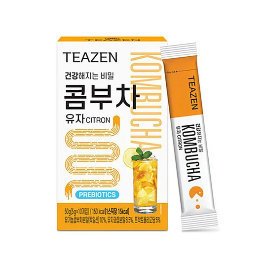 5g×10包 TEAZEN ティーゼン コンブチャ KOMBUCHA （柚子味）正規輸入品 韓国 BTS ジョンググ 乳酸菌 健康食品