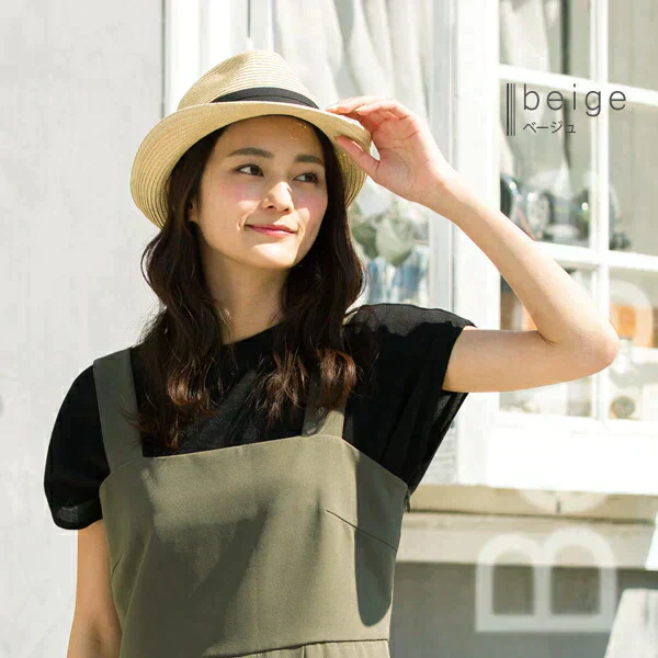 【フリー56-58.5cm-ベージュミックス】 【商品名：ミックスペーパーソフトHAT】