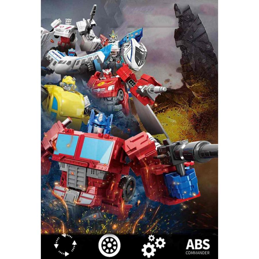 ロボット おもちゃ プレゼント 5タイプ 車 変身 車マン w499A(Aタイプ)