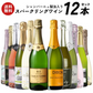 【送料無料】 シャンパーニュ製法入り スパークリングワイン 12本セット [W][WT65] ワインセット オーガニックワイン ロゼワイン カヴァ 入り フランスワイン イタリアワイン 【4～5営業日以内に出荷】