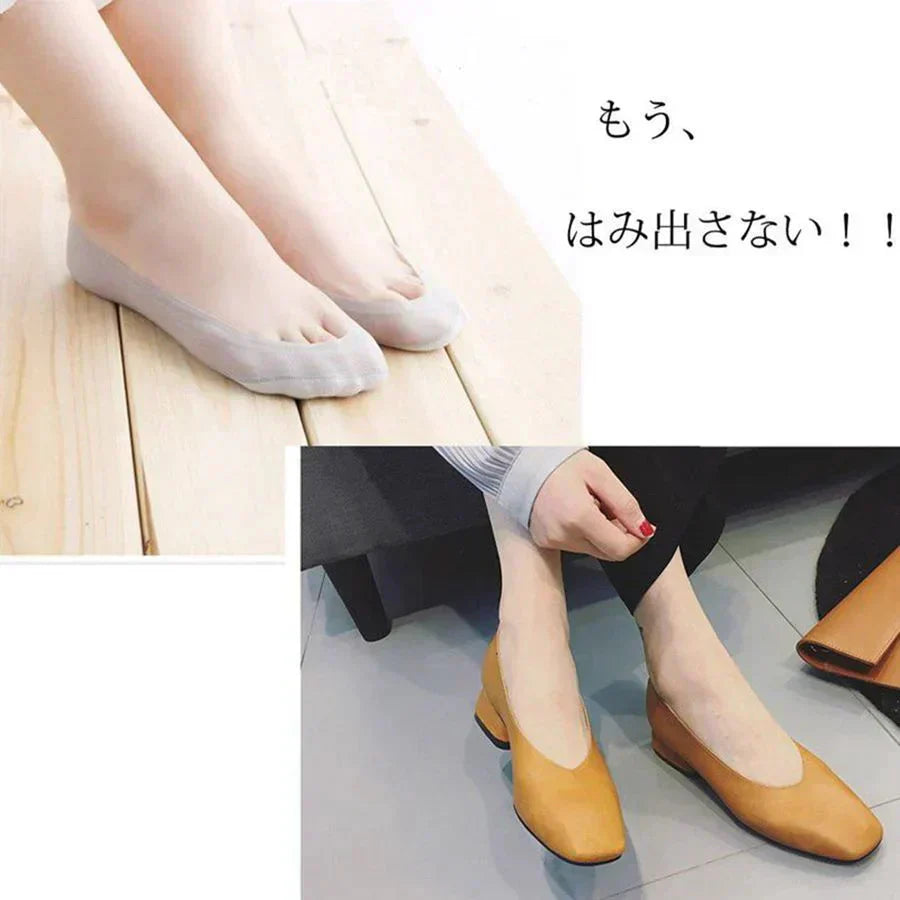 【5足セット グレー 送料無料】フットカバー ソックス 5足セット 靴下 レディース 脱げない 浅履き 超極浅 かかとすべり止め付き フットカバーソックス お得な5足セット 送料無料