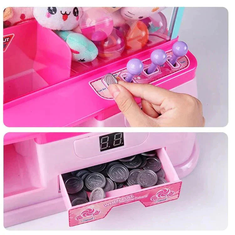 クレーンゲーム 「ピンク」 おもちゃ キッズ こども 孫 パーティーゲーム UFO キャッチャー 家庭用 ゲームセンター 卓上 玩具 遊び場 プレゼント 誕生日 クリスマス pa007-2