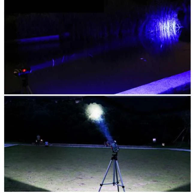 即納商品 ハンドライト 前照灯 車幅灯 集魚灯 投光器 LED USB 充電式 2モード切替 高輝度 1000LM 900M照射 大容量電池 軽量 小型 防水 w390