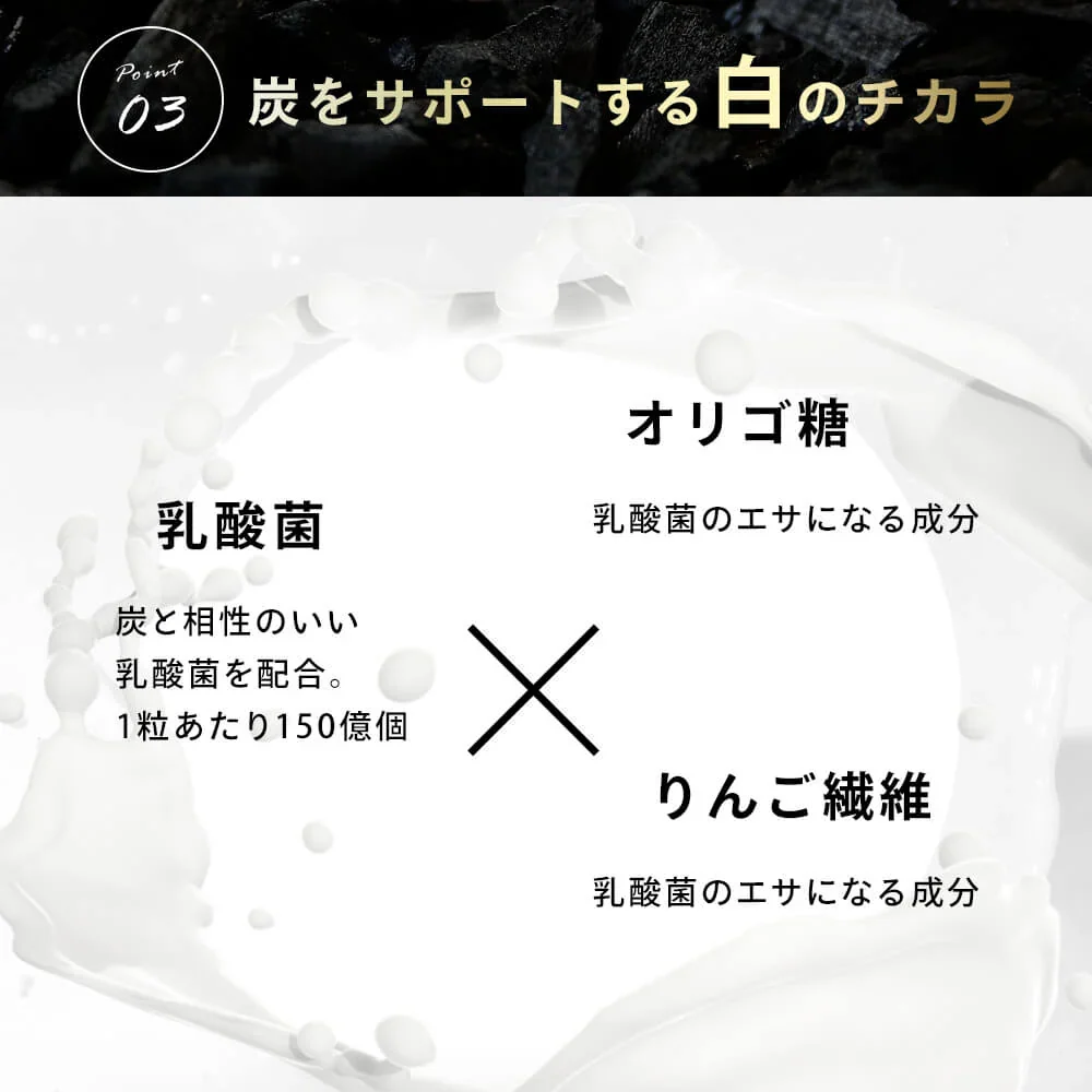 炭の恵み《約6ヶ月分》  炭 ダイエット サプリ サプリメント チャコールクレンズ  乳酸菌 炭サプリ オリゴ糖 炭クレンズ りんご線維 食物繊維 黒酢 もろみ 黒生姜  赤松炭【大容量】