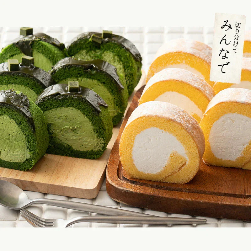 プレミアムロールケーキ セット 2種 プレーン 特濃抹茶 ロールケーキ セット 16cm 抹茶 生クリーム ケーキ スイーツ 甘いもの デザート 洋菓子 ケーキバー スイーツ 冷凍ケーキ 冷凍スイーツ 送料無料2023 母の日 花以外 プレゼント ギフト