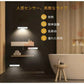 LED人感センサーライト LED人感センサーライト 10LEDランプ 調整可能 USB充電式 省エネ 超寿命　高輝度 両面テープ 磁石マグネット付き 階段 足元灯 w013B(電球色)