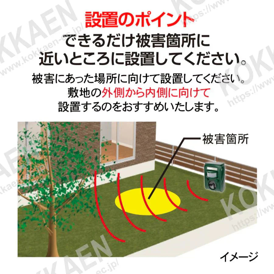 動物よけ 猫よけ ソーラーアニマルブロッカー3 1個
