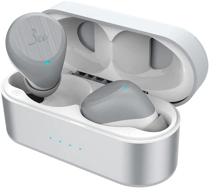 3ee Alpha 01 ワイヤレス イヤホン Bluetooth マイク付き (ライトグレー) M【エコ得】