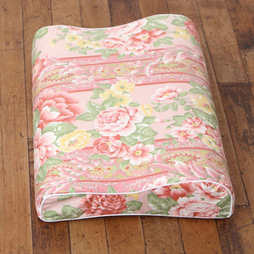 【花柄ピンク】磁気枕 夢 カバー付 枕 まくら 肩こり ピンク ブルー 花柄 32×48cm 磁石 磁気 メンズ レディース ペア 磁気枕 肩こり 首こり 波形 ウェーブ