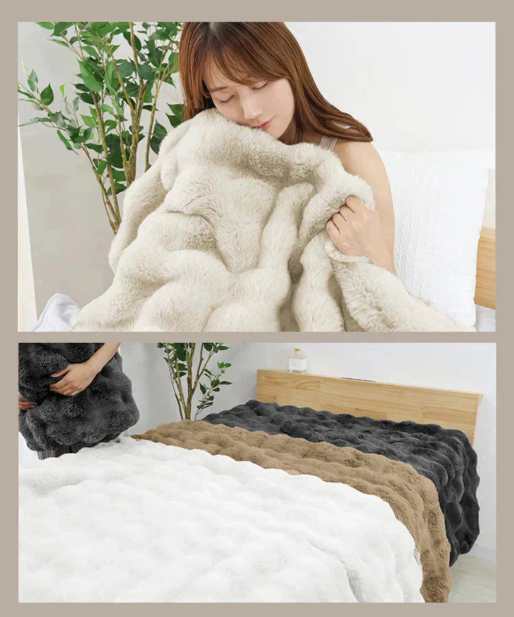 【XSサイズ】【ブラウン】毛布 ふわとろ毛布 もこもこ毛布 ブランケット 2枚合わせ あったか 暖かい 厚手 洗える モコモコ とろとろ ふわふわ シングル セミダブル ダブル ハーフ ふわもこ ひざ掛け 掛け毛布 ラビットファー ソファーカバー おしゃれ こたつ布団 こたつ コタツ 炬燵 長方形 大判