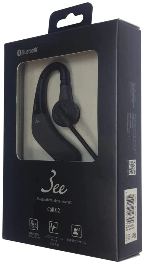 3ee Bluetooth ヘッドセット Call 02 ダークグレー（モノラル 片耳イヤホンタイプ） ノイズキャンセリングマイク