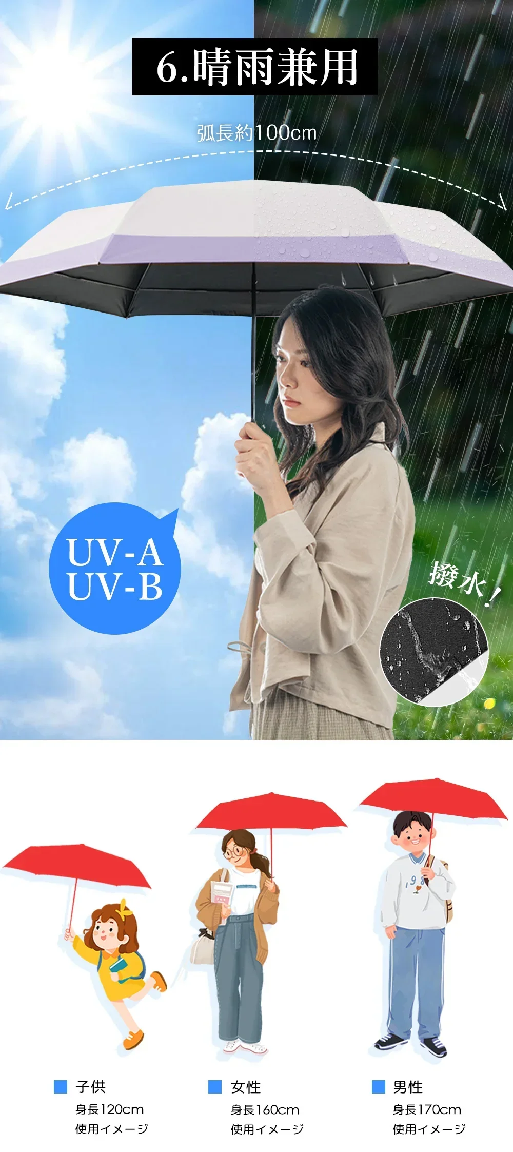 【特別価格で販売中】＼ミント×ベージュ 1本／遮光 遮熱 傘 レディース 紫外線遮断 日傘 大人 まとめ買い 折りたたみ傘 丈夫な傘 6本骨 軽い傘 雨傘 軽量 おしゃれな傘 風に強い傘 耐風傘 晴雨兼用 男女老若 入学祝い 入社祝い 卒業祝い 還暦祝い