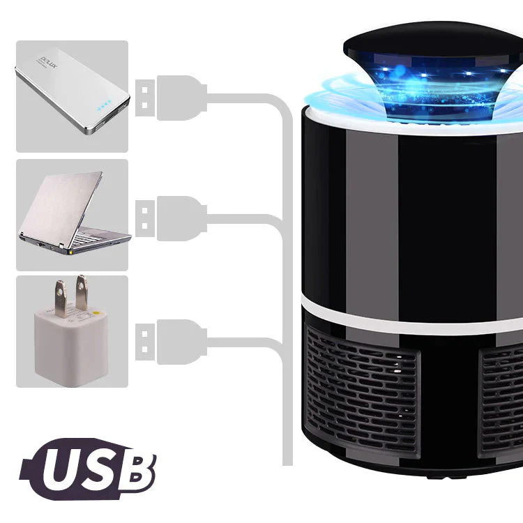 蚊取り器 「ホワイト2個セット」 電気 屋外 電子 誘引式 殺虫器 虫取り 屋内 LED 殺虫器 虫除け 吸引 USB給電 静音 殺虫剤不要 薬剤不使用 【ご新規さん限定商品】