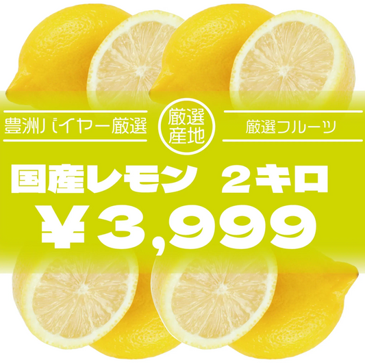 箱いっぱいシリーズ！箱いっぱい国産レモン！2㎏　レモンサワーや揚げ物の添え物に！ 豊洲市場　レモン2㎏
