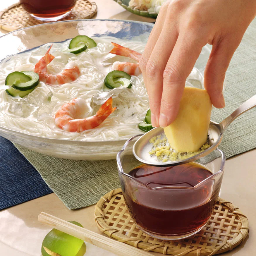 薬味おろしスプーン◆ しょうが にんにく おろし金 おろし器 すりおろし 唐揚げ 鍋 スプーン 食洗機OK わさびおろし