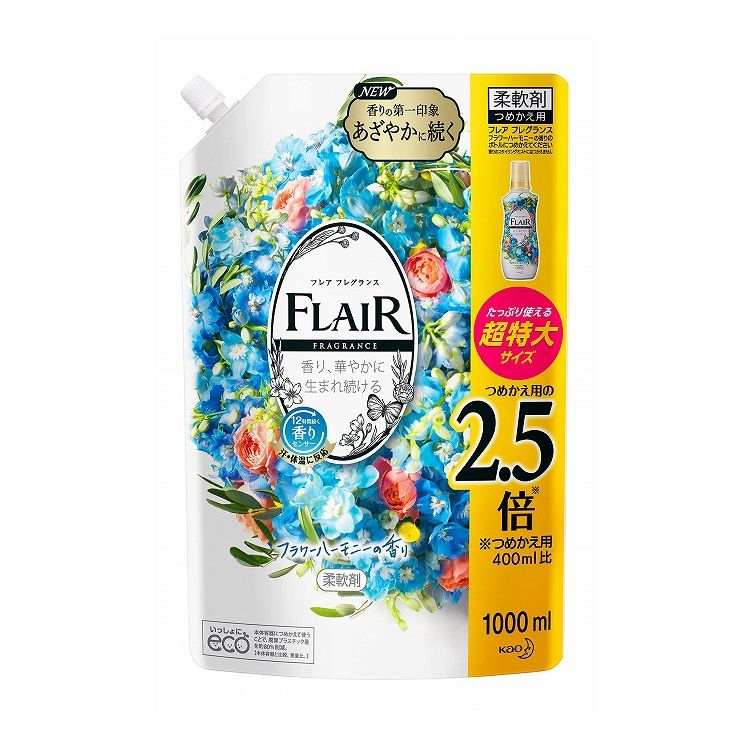 【単品】 フレアフレグランス フラワー&ハーモニー 1000ml 詰め替え 花王 大容量