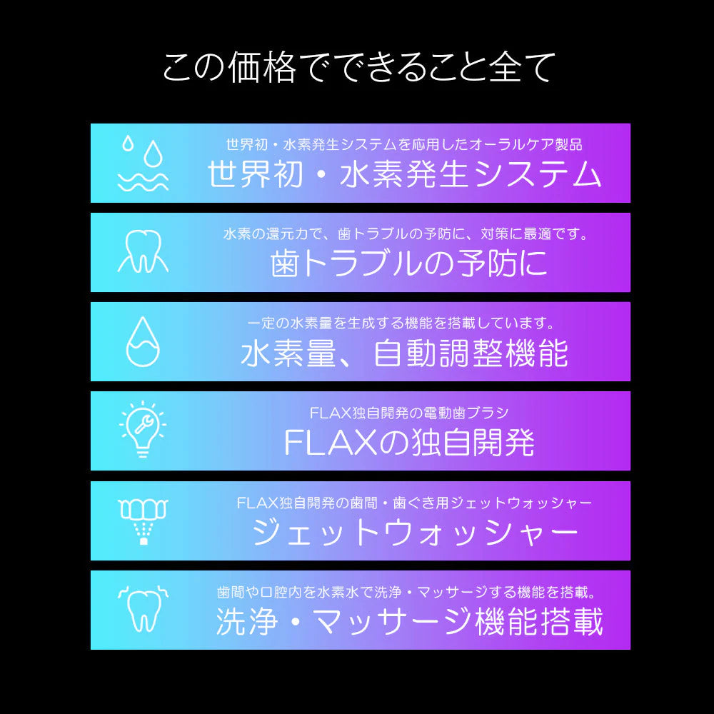 FLAX T-TimeBA ジェットウォッシャー＆電動歯ブラシセット FLTM-19B