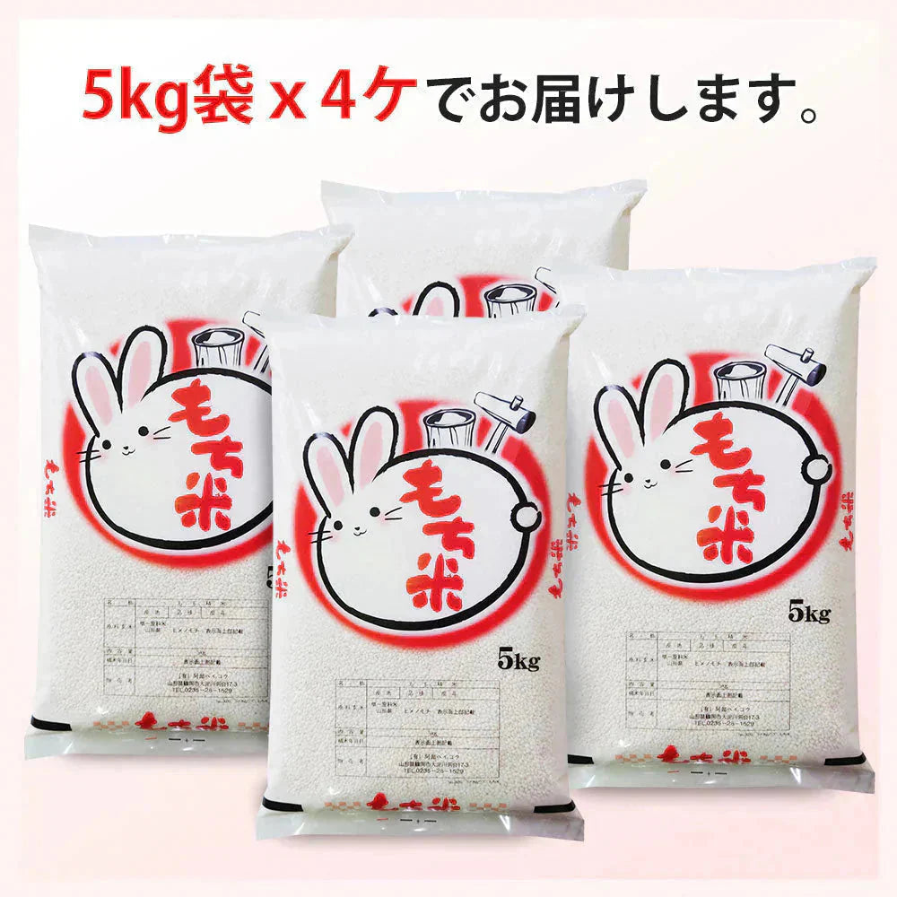 もち米 20kg (5kg×4袋) 山形県産 ヒメノモチ 令和7年産 餅米 国内産 新米