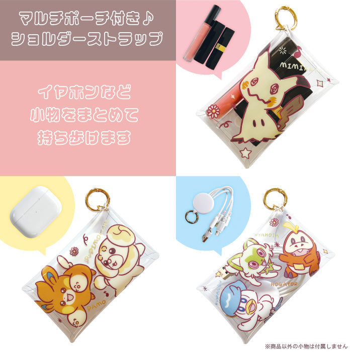 サンクレスト【ポケモン：（クリアマルチポーチ付き）スマホショルダー ストラップ（SV最初の三匹）】【iSB-PM】