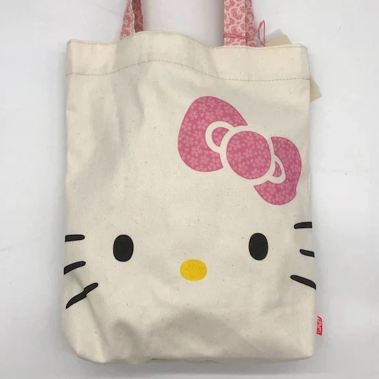 サンリオ sanrio HELLO KITTY 五色帆布堂×ハローキティ トートバッグ A4 縦長 顔キティ