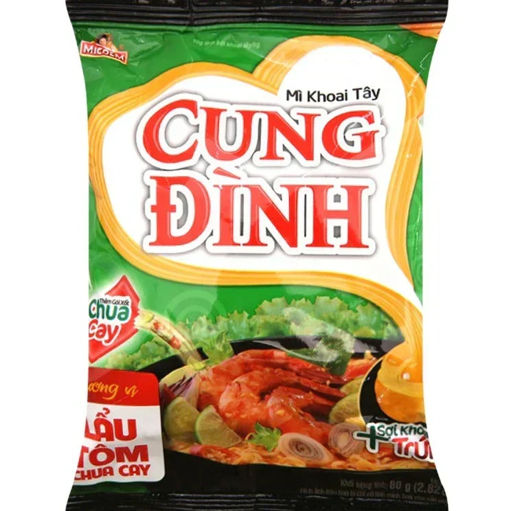【3人シェア買いでお得】インスタントエビ風味ラーメン【MI CUNG DINH CHUA CAY 5 GOI】