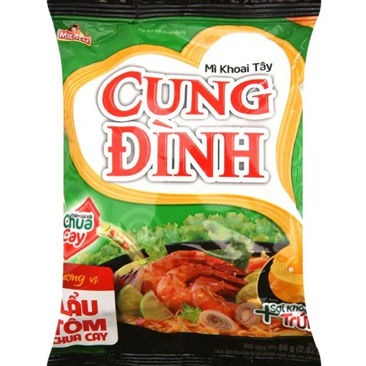 【3人シェア買いでお得】インスタントエビ風味ラーメン【MI CUNG DINH CHUA CAY 5 GOI】