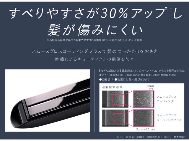 パナソニック 【EH-HS0J-K】 ストレート ヘアアイロン ナノケア 家電 Panasonic