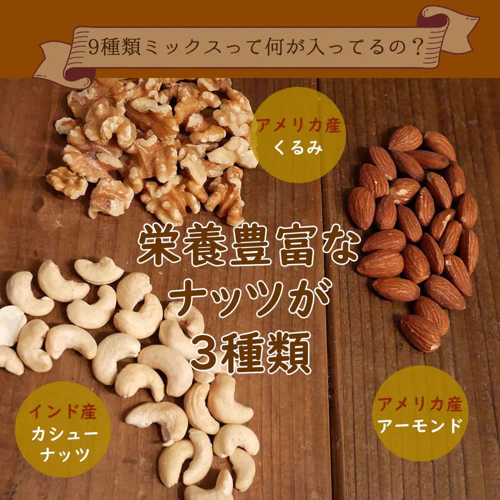 【230g】9種類のナッツ＆ドライフルーツ ミックス 内容重視のミックス 砂糖不使用 スーパーフード デーツも入った充実のセット