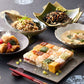 「梅の花」 なみはや寿司と4種の和惣菜セット （おから煮×2、ひじき煮×2、和風あん、黒酢あん）
