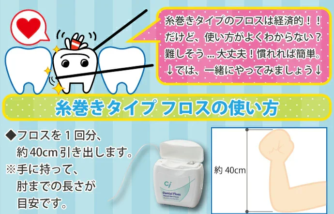 デンタルフロス Ciフロス ワックス・ノンフレーバー 40m  1個【メール便送料無料】