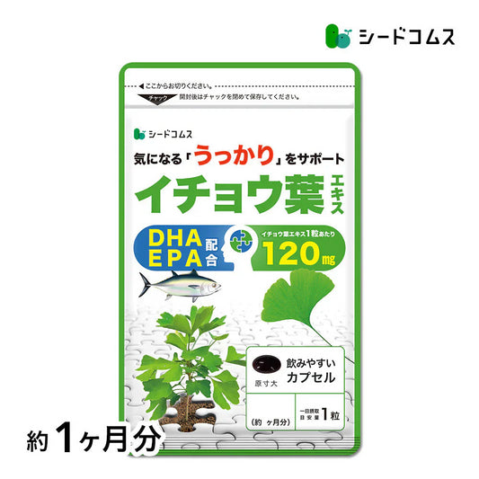 イチョウ葉エキス（約1ヶ月分）イチョウ葉　サプリメント DHA EPA