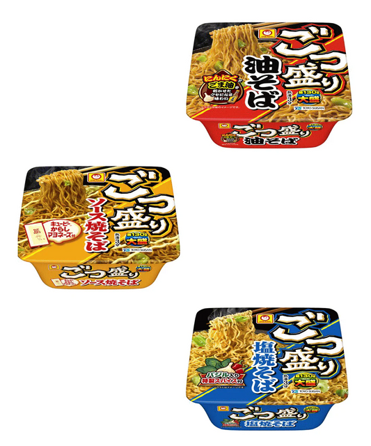 東洋水産 マルちゃん ごつ盛り 塩焼そば ソース焼そば 油そば 12個セット