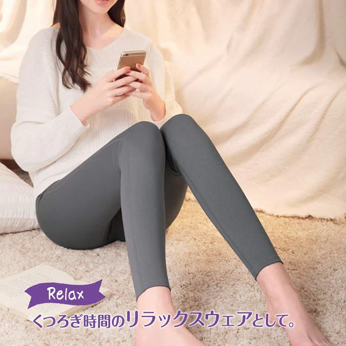 スリムウォーク認定販売店【スキニールームウェア（グレー：Mサイズ）】そのまま寝ちゃえる！レギンス 着圧 美脚 ピップ